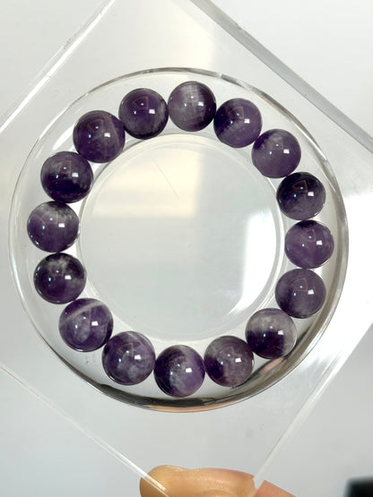 Uruguayan Amethyst Dreamscape Bracelet - Where Earth's Deepest Purple Meets Celestial Vision