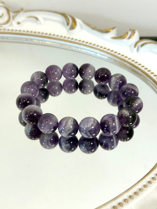 Uruguayan Amethyst Dreamscape Bracelet - Where Earth's Deepest Purple Meets Celestial Vision