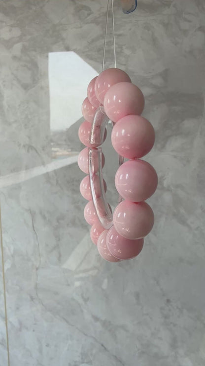 Seaside Serenity Pink Shell Stone Bracelet